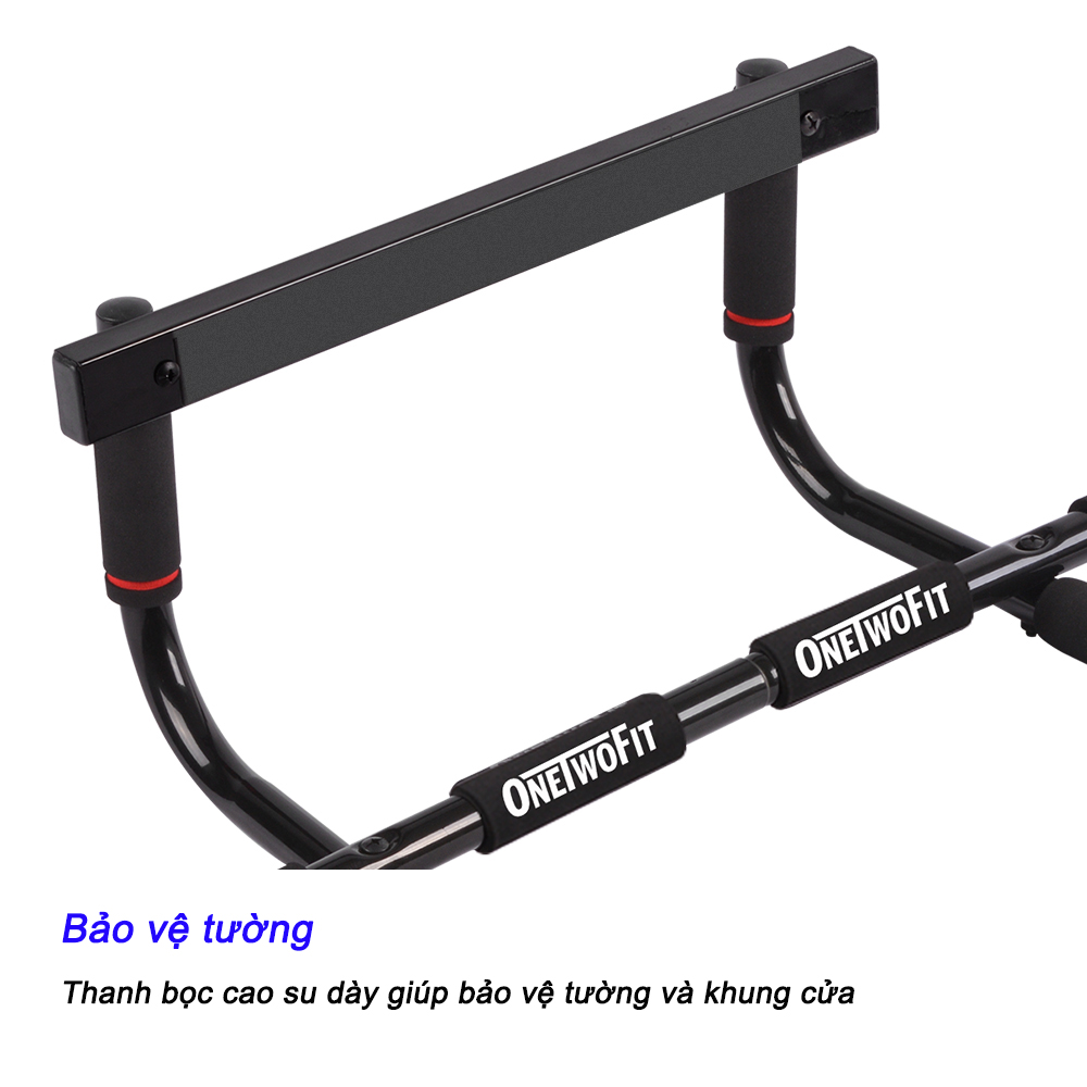 OneTwoFit Thanh xà đơn nhiều tay nắm gắn khung cửa Pull Up Bar Phòng tập thể dục OT005