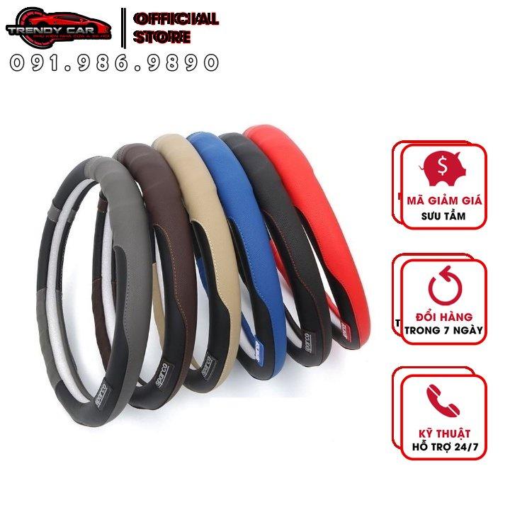 Bọc vô lăng SPARCO Cao Cấp - tay lái ô tô xe hơi 4-7 chỗ size 38cm kiểu dáng thể thao F1