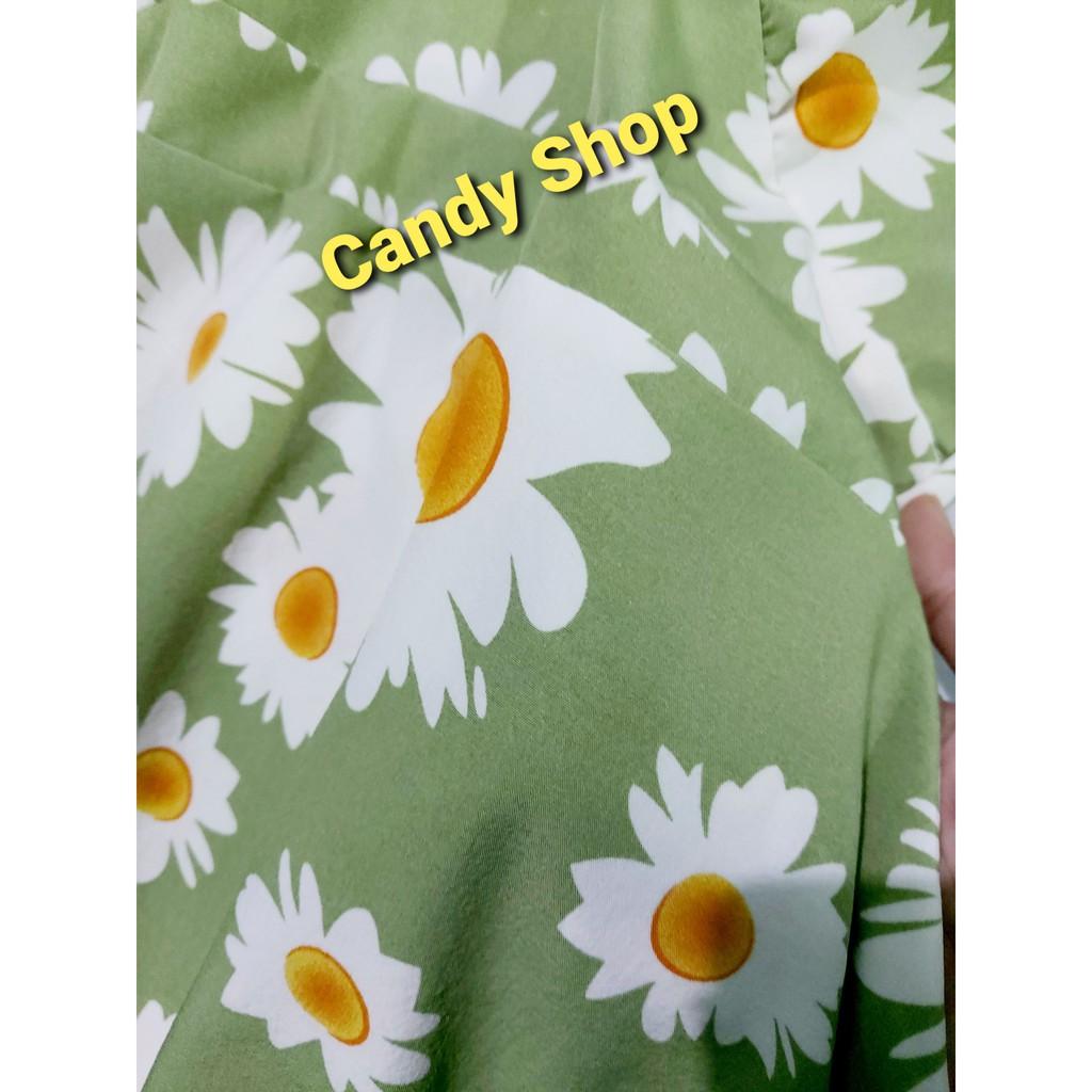 Đầm maxi 2s hoa cúc kèm mút sang chảnh + Ảnh thật