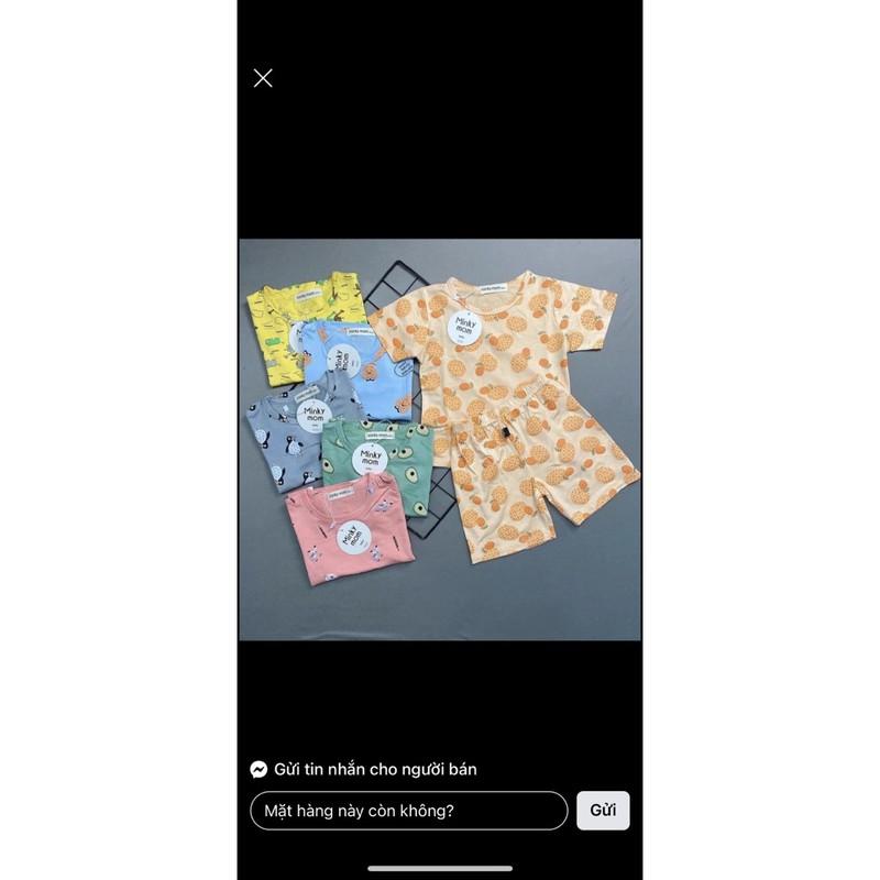 Bộ thun lạnh cộc tay cho bé trai/ bé gái