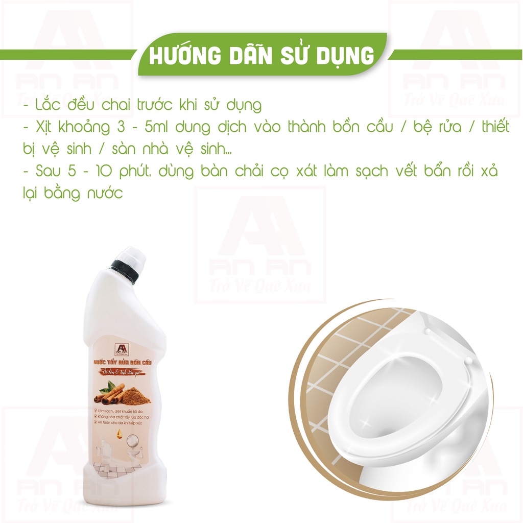 Nước tẩy nhà vệ sinh mùi Quế [Sản phẩm hữu cơ]