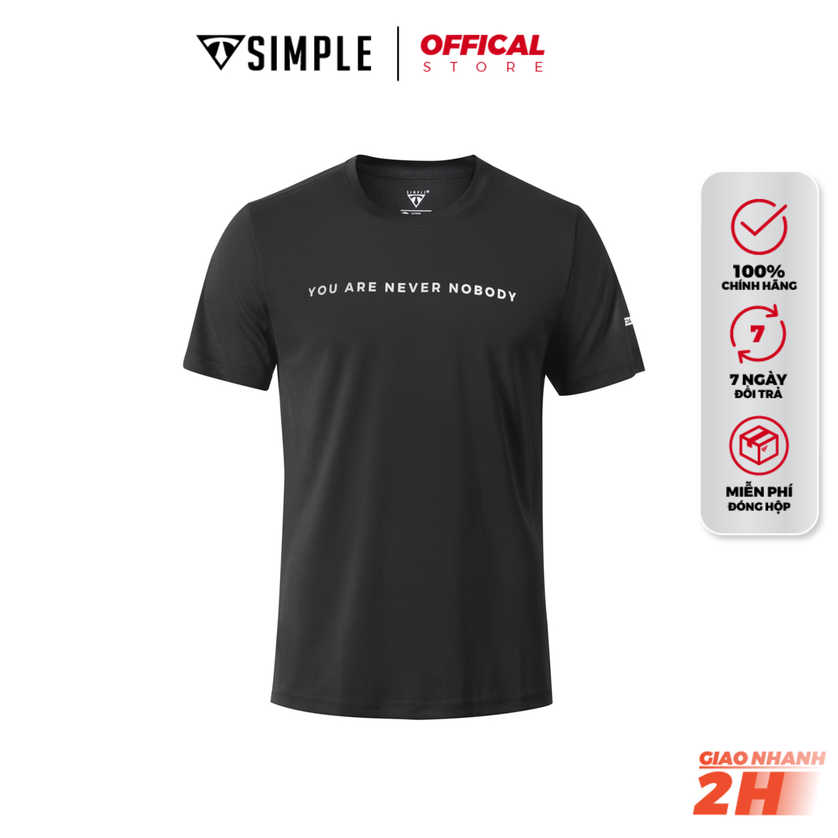 Áo Thể Thao Nam TSIMPLE cổ tròn tay ngắn tập gym vải thun lạnh thoáng mát co giãn chuẩn form MSSAHP7