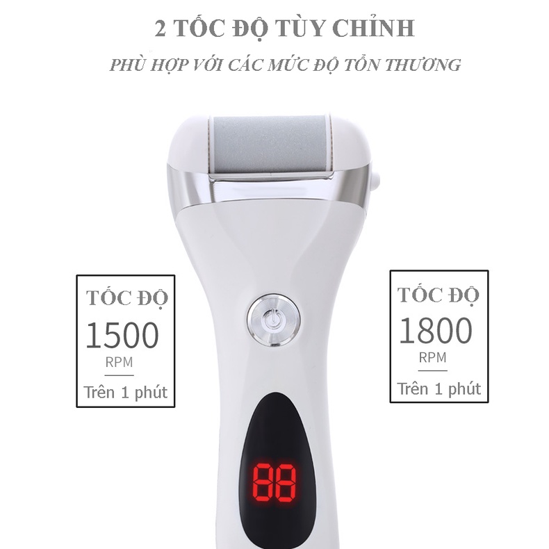 Máy chà gót chân tẩy tế bào ch.ết làm mềm sáng gót chân chuyên dụng tại nhà Chuyên Nghiệp Dùng Trong Spa Nail Rock Foot Callus remover Giao Màu Ngẫu Nhiên
