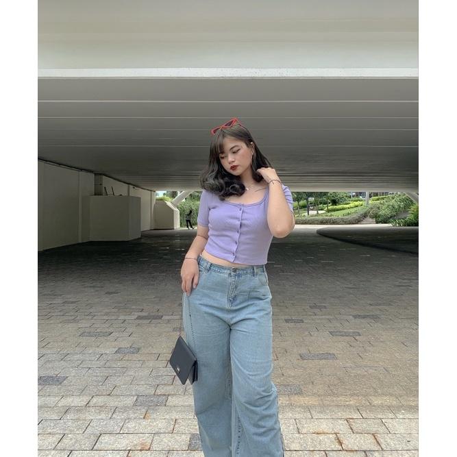 ÁO CROPTOP NÚT