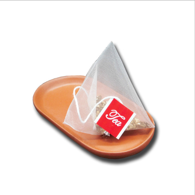 Túi Lọc Trà Lưới Tam Giác, Hàn Nhiệt, Có Dây Nhúng