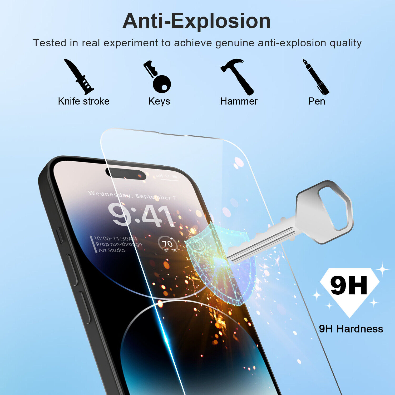 Miếng dán kính cường lực dành cho iPhone 14 Pro / 14 Pro Max hiệu HOTCASE HBO - hàng nhập khẩu