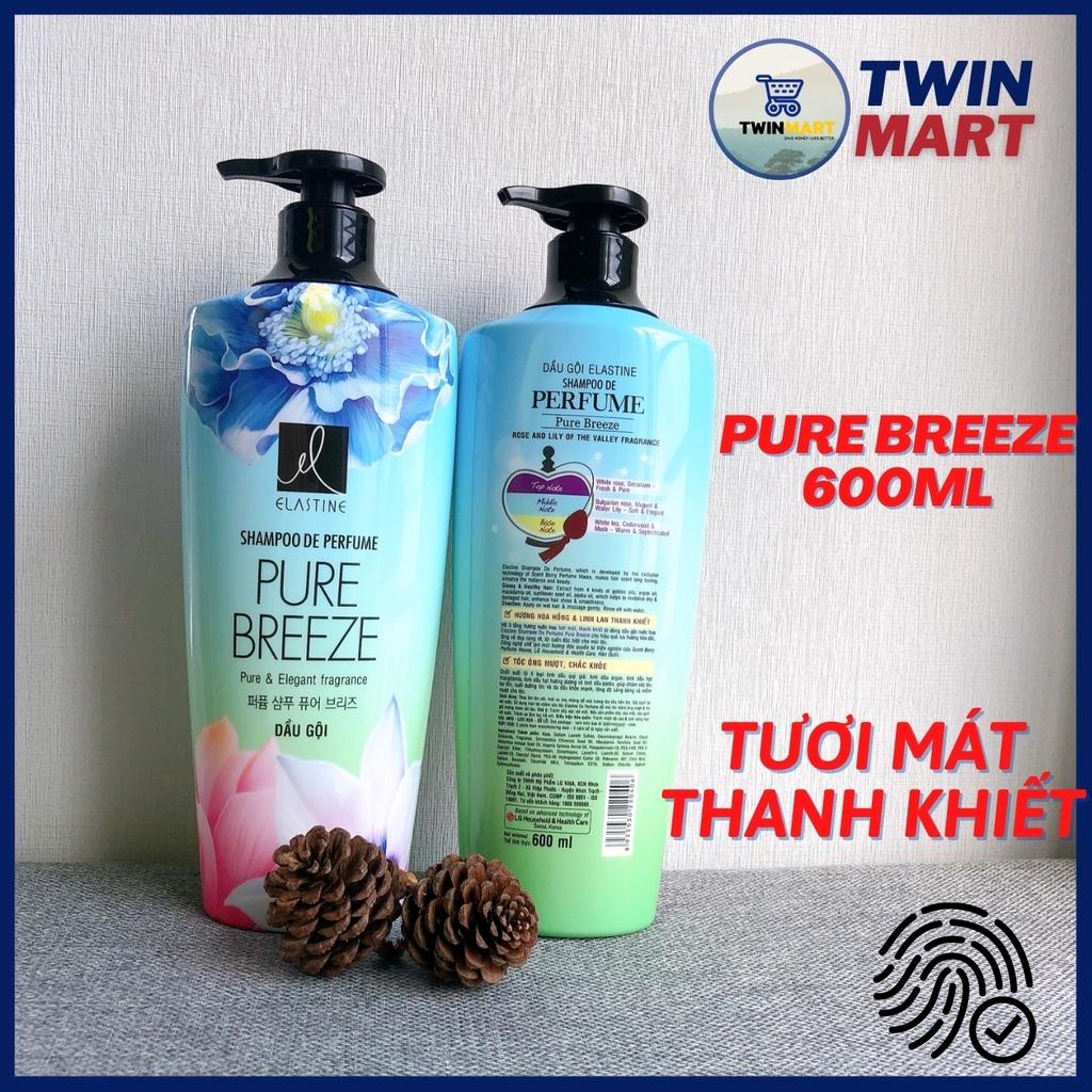 TPHCM Dầu gội Elastine hương nước hoa - thương hiệu Hàn Quốc - Love Me - Pure Breeze - Kiss the rose 600ml