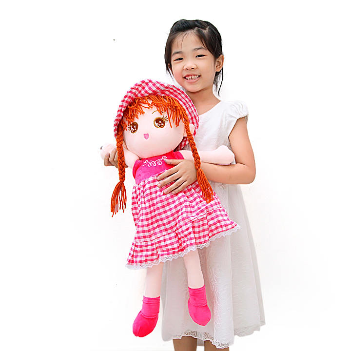 Gấu bông búp bê váy kẻ xin xắn size 70cm Gấu Bông Sóc Nhí