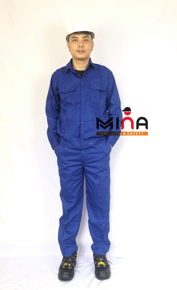 Bộ Quần Áo Bảo Hộ Lao Động - Xanh Công Nhân- vải KAKI 21