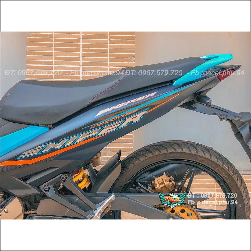 Tem Rời Exciter 150 Sniper đen xanh nhám -1