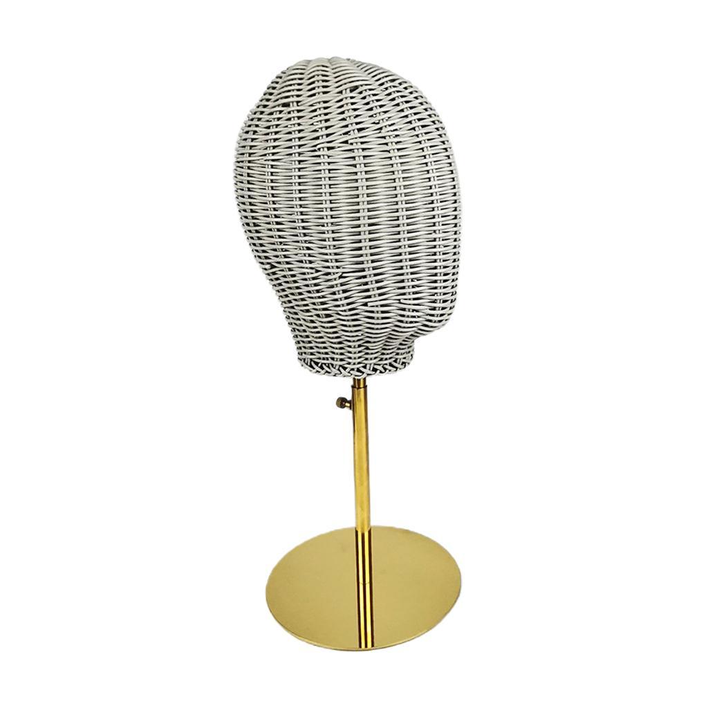 22" Metal Display Mannequin Head Rack Holder Display for Salon Shop Golden