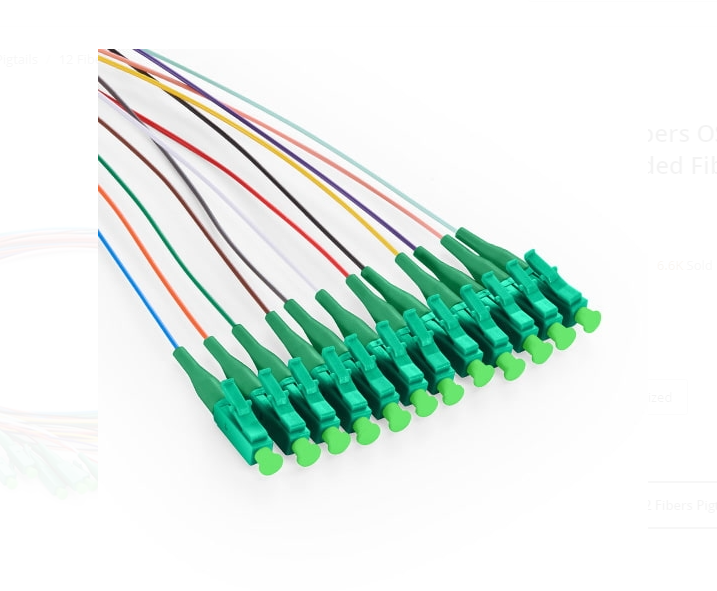 Dây nhảy quang LC APC 12 Fibers OS2 Single Mode Unjacketed Color - Bunch - Xmethod Network - Hàng chính hãng