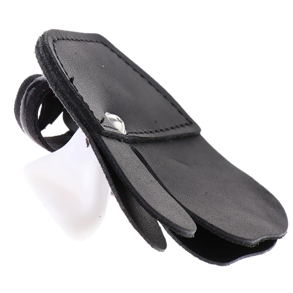 Leather Archery Bow Finger Tab Protector Shooting Finger Guard Right Hand