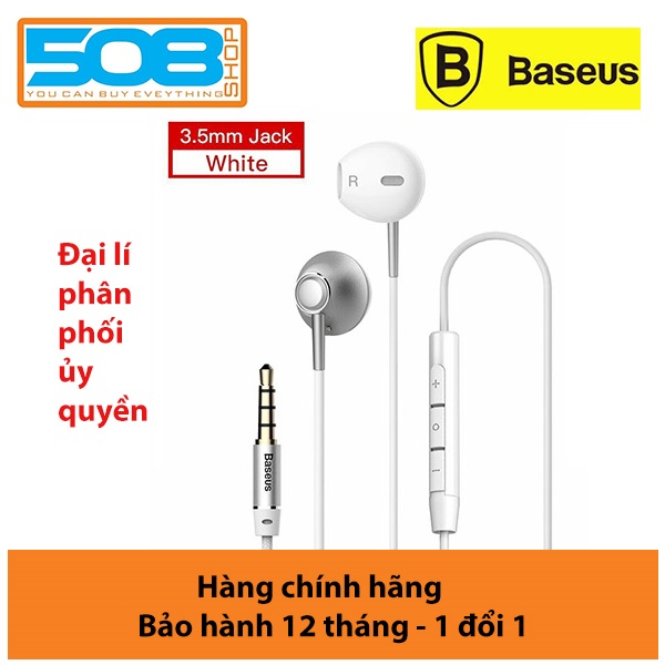 Tai nghe in Ear Baseus Encok H06TE Lateral (Wired Earphone with Mic Stereo Headset Earbuds Earpiece) - Hàng chính hãng
