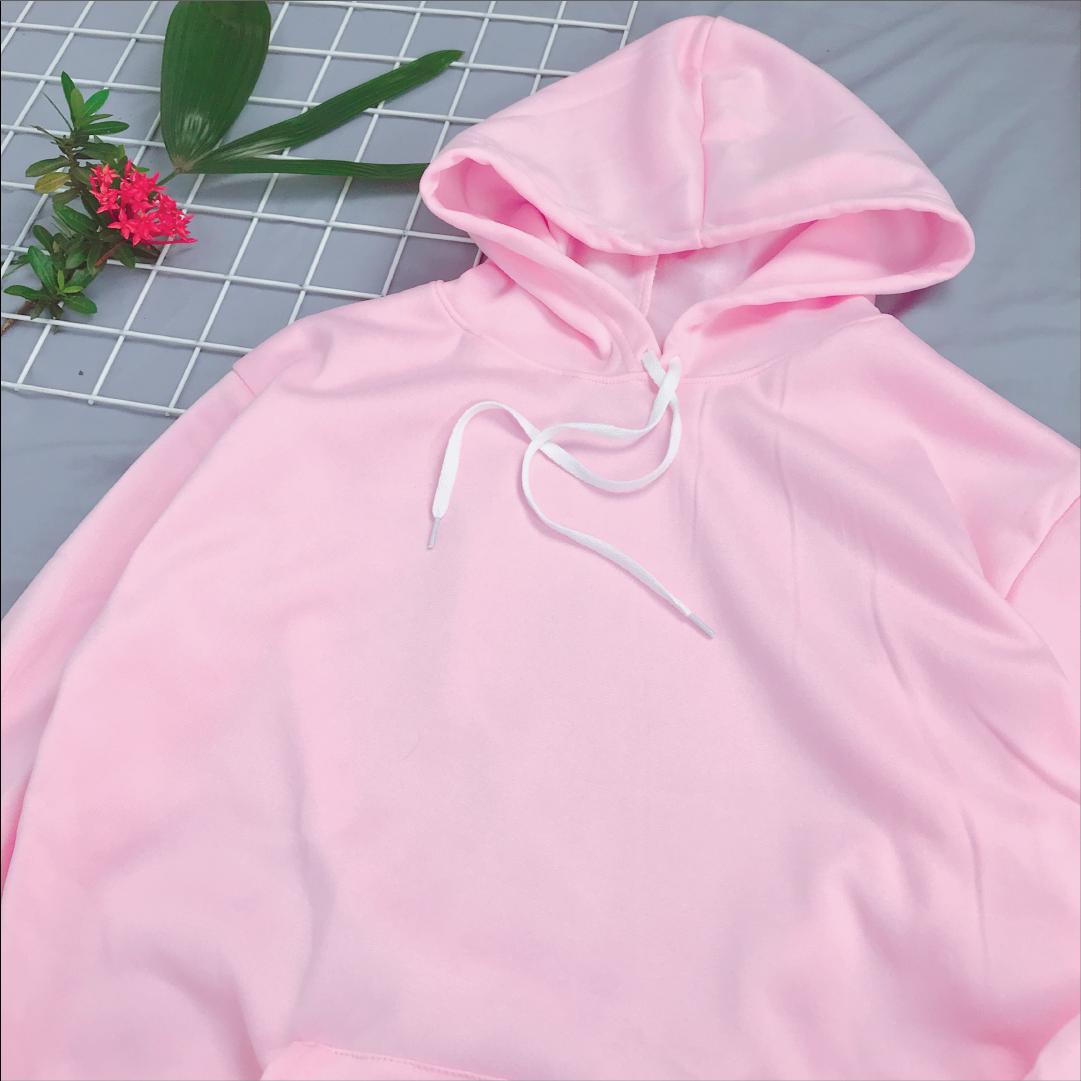 Áo hoodie trơn Hàn Quốc nữ - freesize