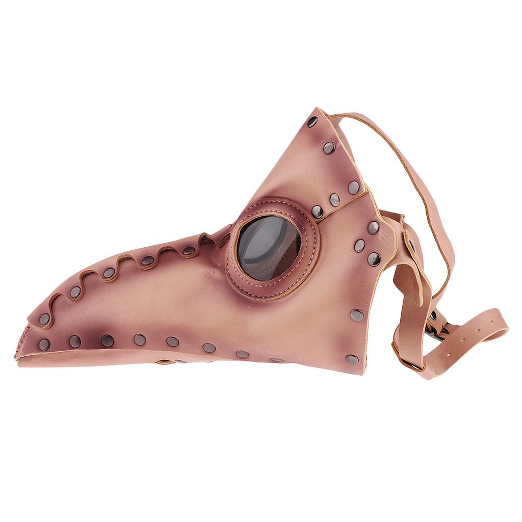 Plague Bird Long Nose Beak PU Leather Steampunk Halloween Mask