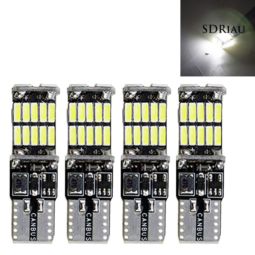 Set 4 Đèn Led 12v 6000k T10 W5W Chuyên Dụng Cho Xe Hơi