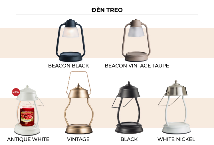 Đèn treo đốt nến Antique White