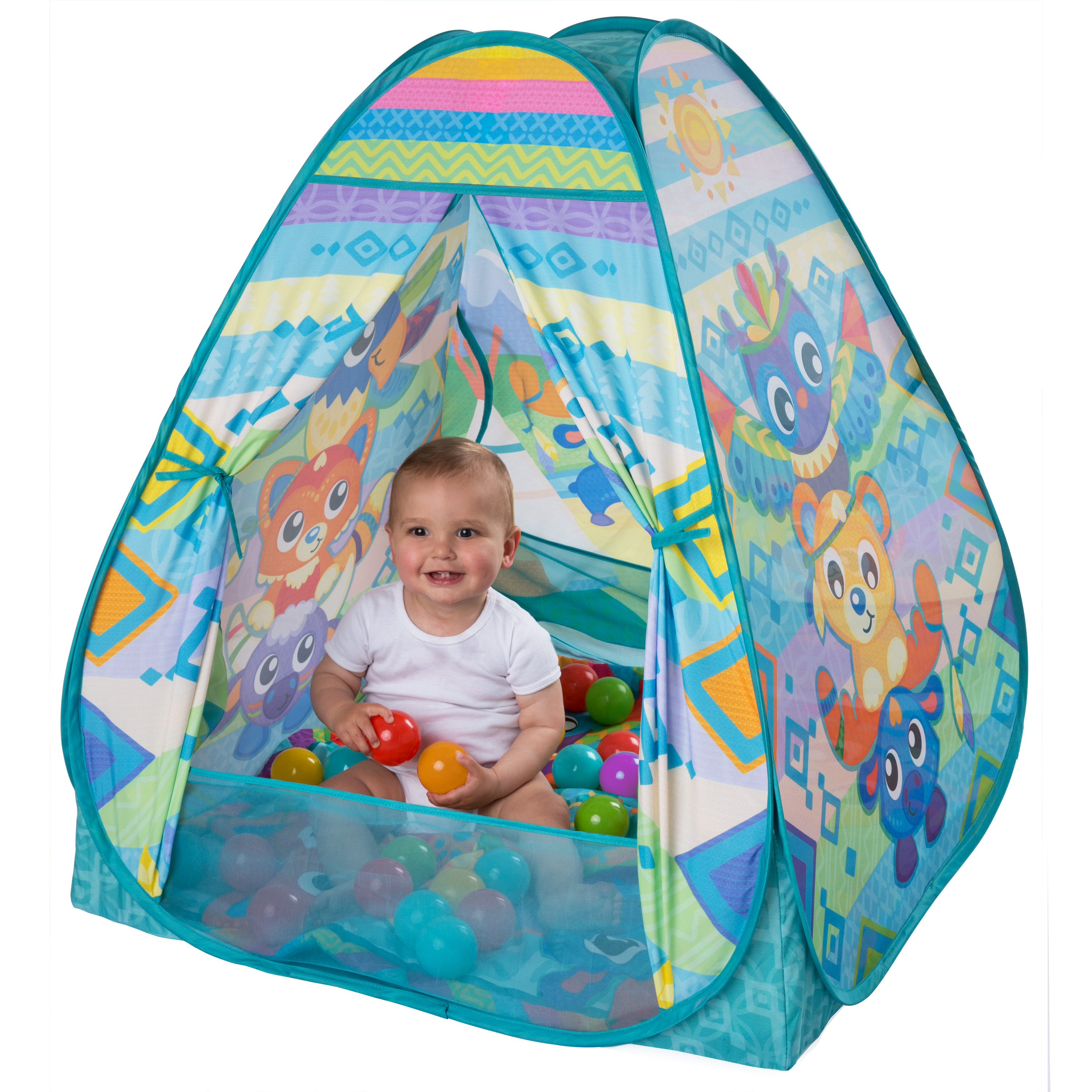 Lều banh có đồ chơi treo nôi Playgro Convert Me Teepee Ball Activity Gym, cho bé sơ sinh đến 24 tuổi