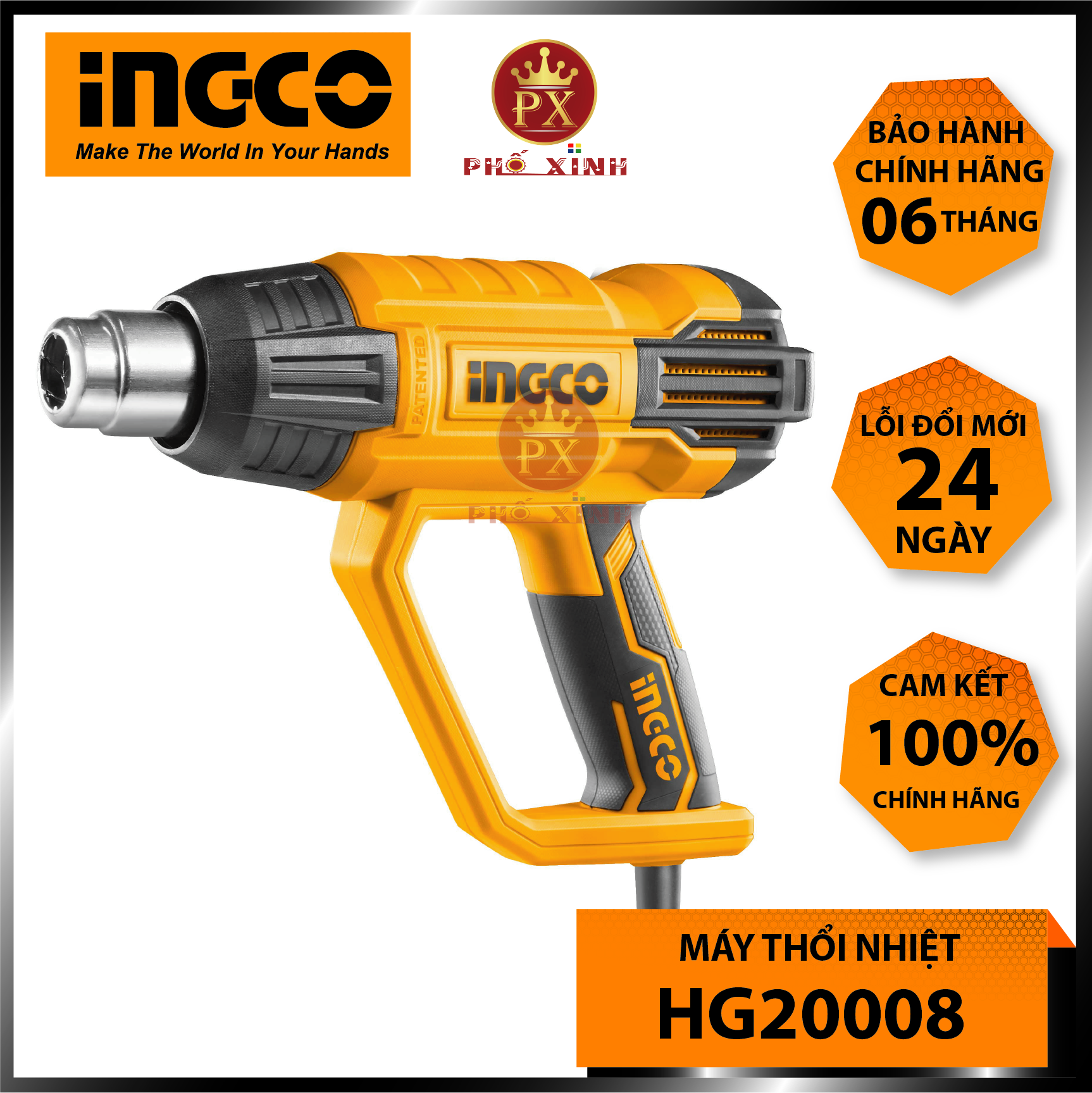 Máy thổi nhiệt INGCO - HG200028