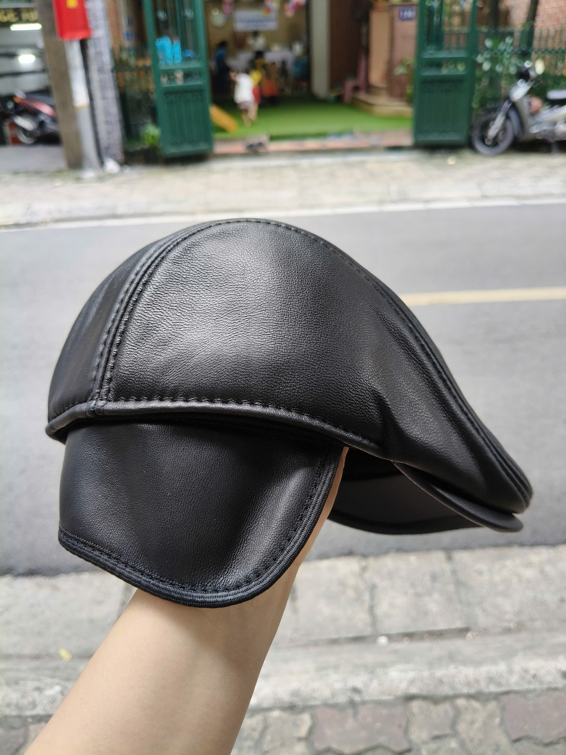 Mũ beret nam da cừu mùa đông YAOYAO BHY2097 Có che tai, có dây điều chỉnh