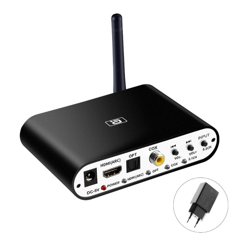Bộ giải mã âm thanh 5.1 Bộ thu tương thích Bluetooth cho máy tính xách tay/Tai nghe Bộ chuyển đổi âm thanh DTS AC3 cho TV/Bộ khuếch đại/Loa