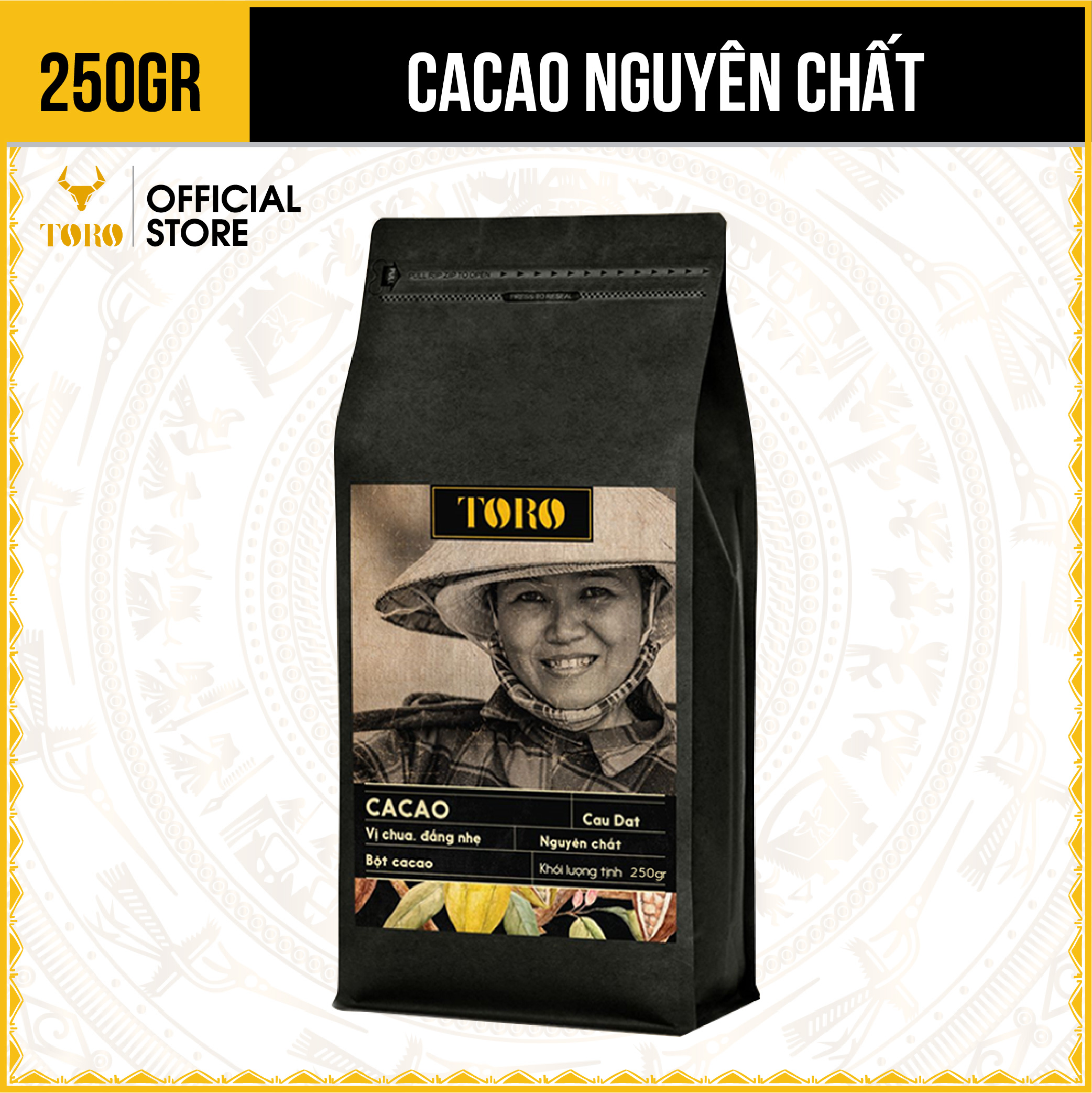 [250GR] Toro Cacao Nguyên Chất 100% | TORO FARM