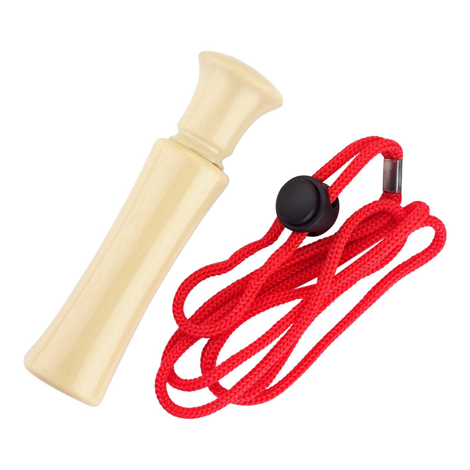 Duck Call Whistle with Rope Decoy Gear Hunting Outdoor Tool red