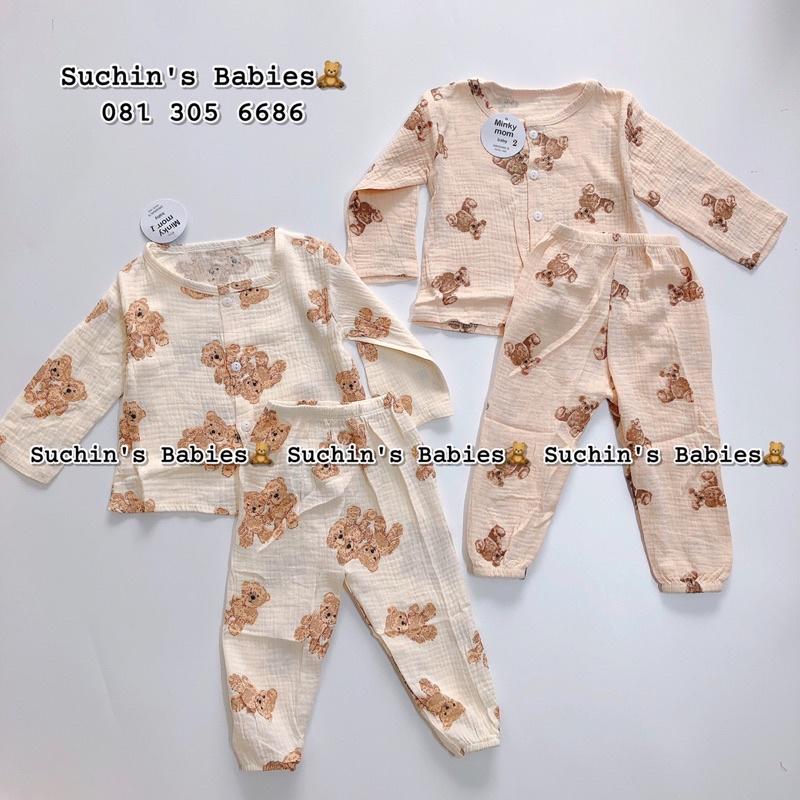 Bộ dài tay chất xô muslin Suchin