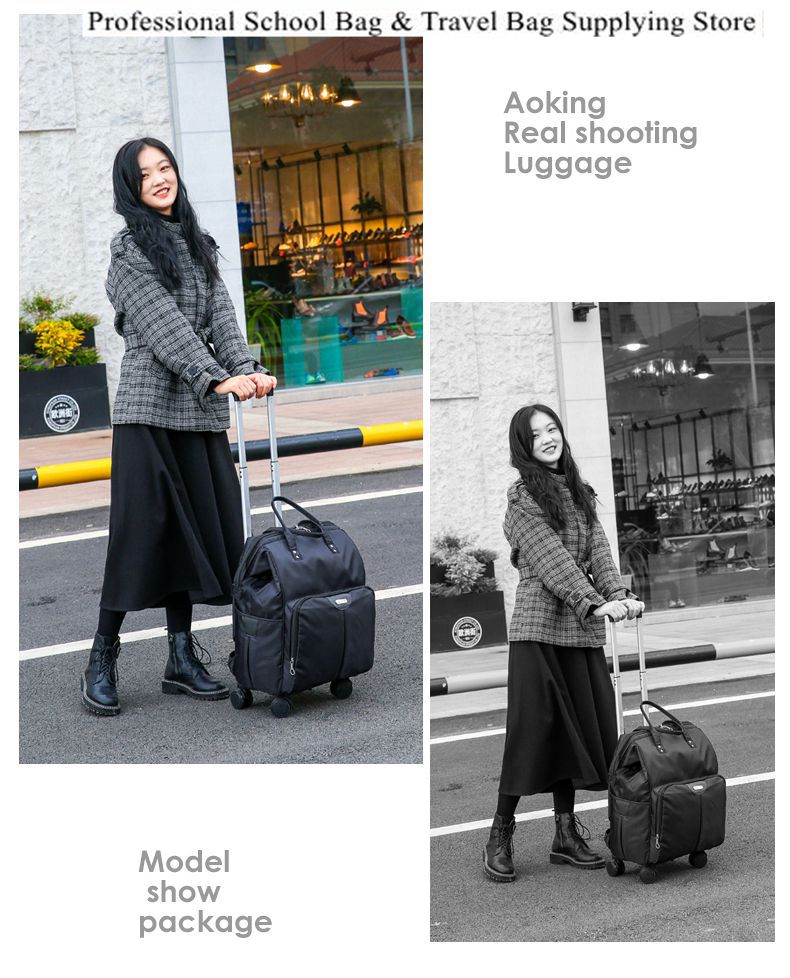 Túi hành lý du lịch có bánh xe tháo rời Multicuntion Trolley Bag Large Waterproof Travel