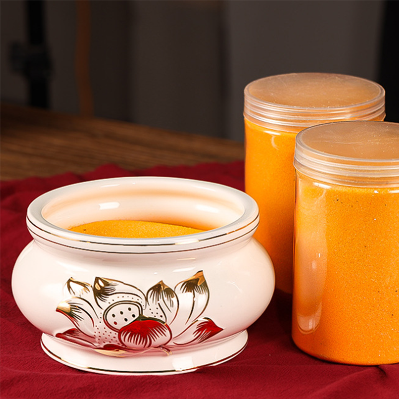 Cát Vàng Kim Sa, Cát bỏ lư hương, Cát Vàng Lư Hương Để Bát Hương Thờ - Combo 5 túi 100gam tiện dụng