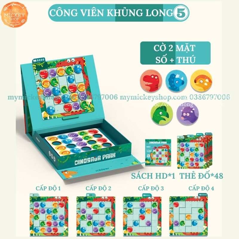 Trò chơi Trí Tuệ Mideer Sudoku 2 trong 1 có 4 cấp độ cho bé từ 3 4 5 6 tuổi - Mideer sudoku 2 in 1