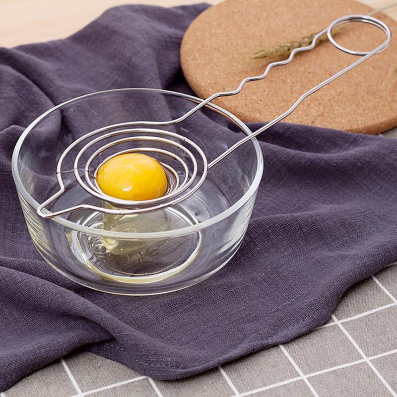 Thép tách lòng đỏ trứng không gỉ với tay cầm mở rộng nấu cụ nhà bếp