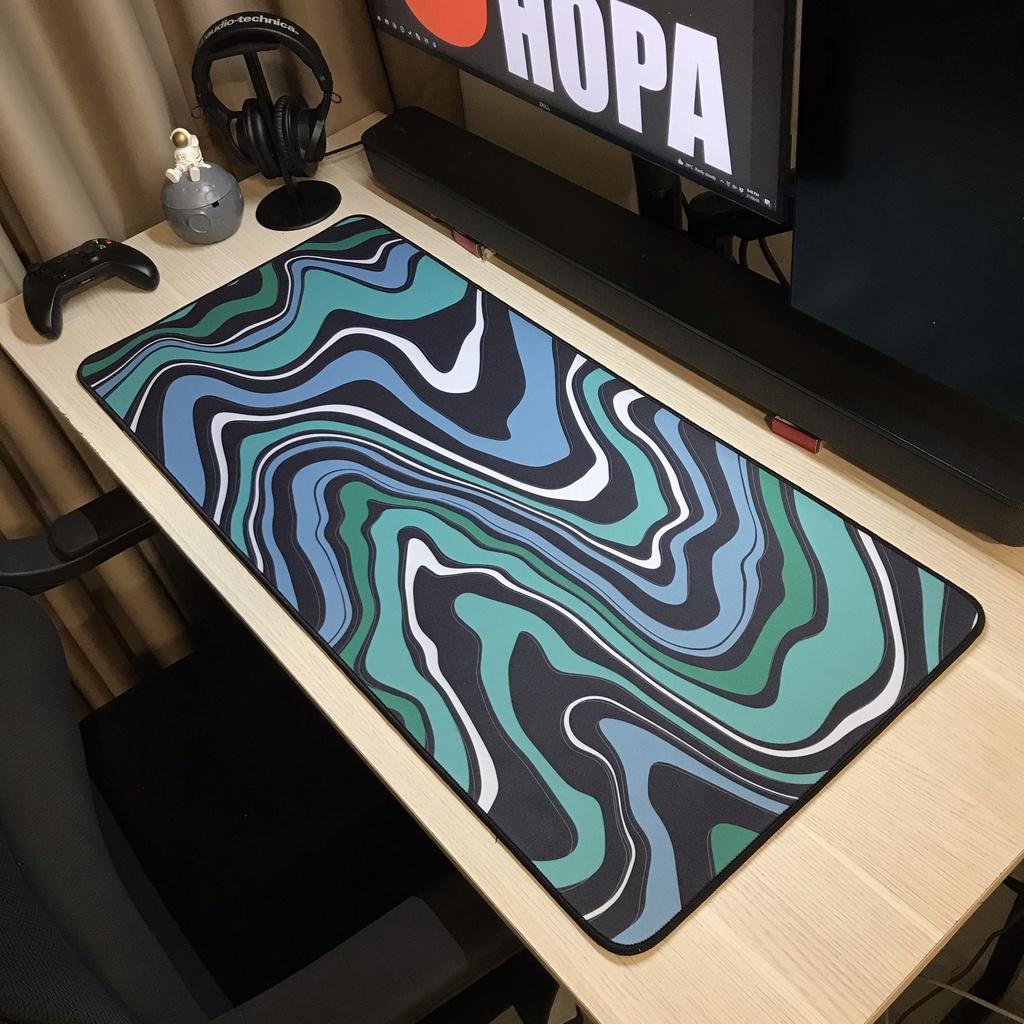 Lót Chuột - Pad Chuột - Mouse Pad - Strata Liquid Gaming - Chống Nước - Size lớn (90x40 dày 4mm) (80x30 dày 3mm)