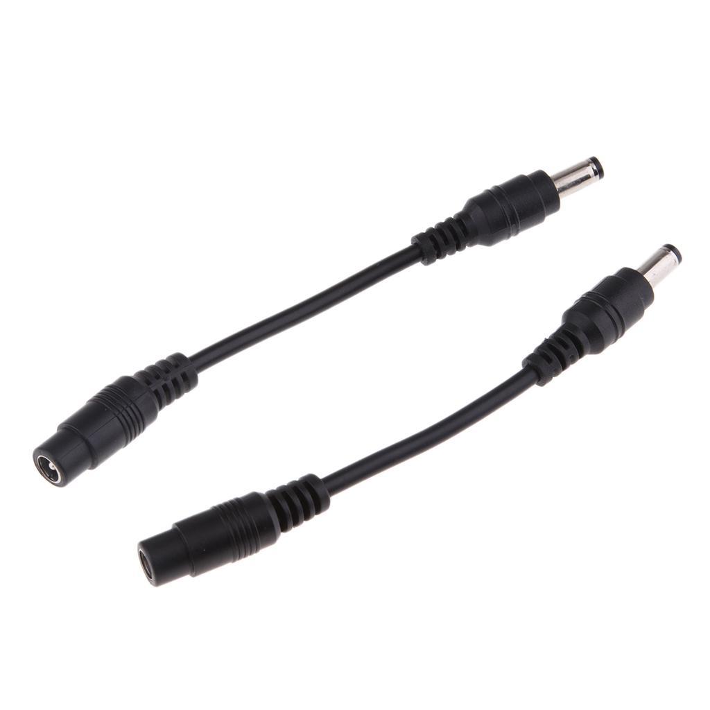 2Pc DC Power 5.5x2.1mm Female To 5.5mmx2.5mm Male Adapter Cable