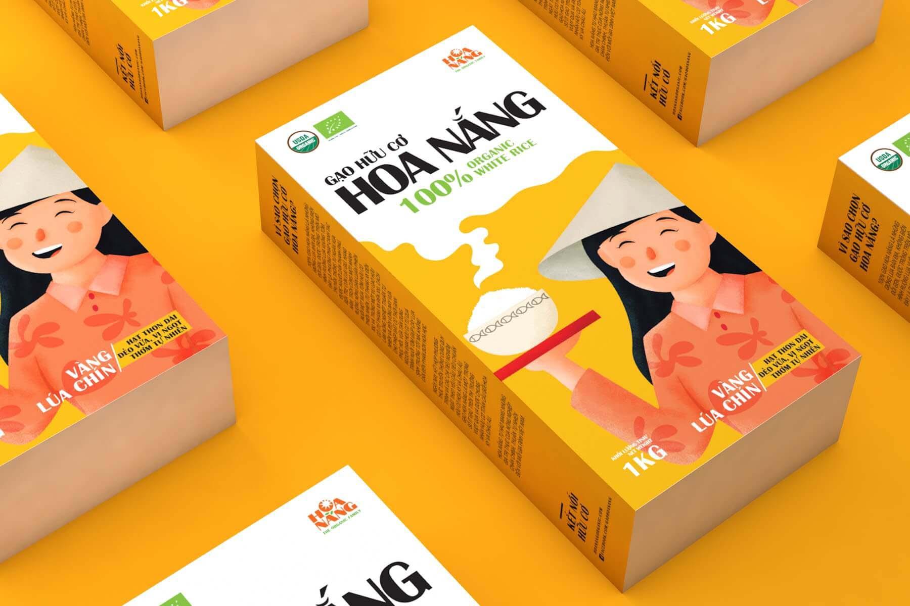 Gạo Hữu Cơ Hoa Nắng Vàng Lúa Chín - Hộp 1kg