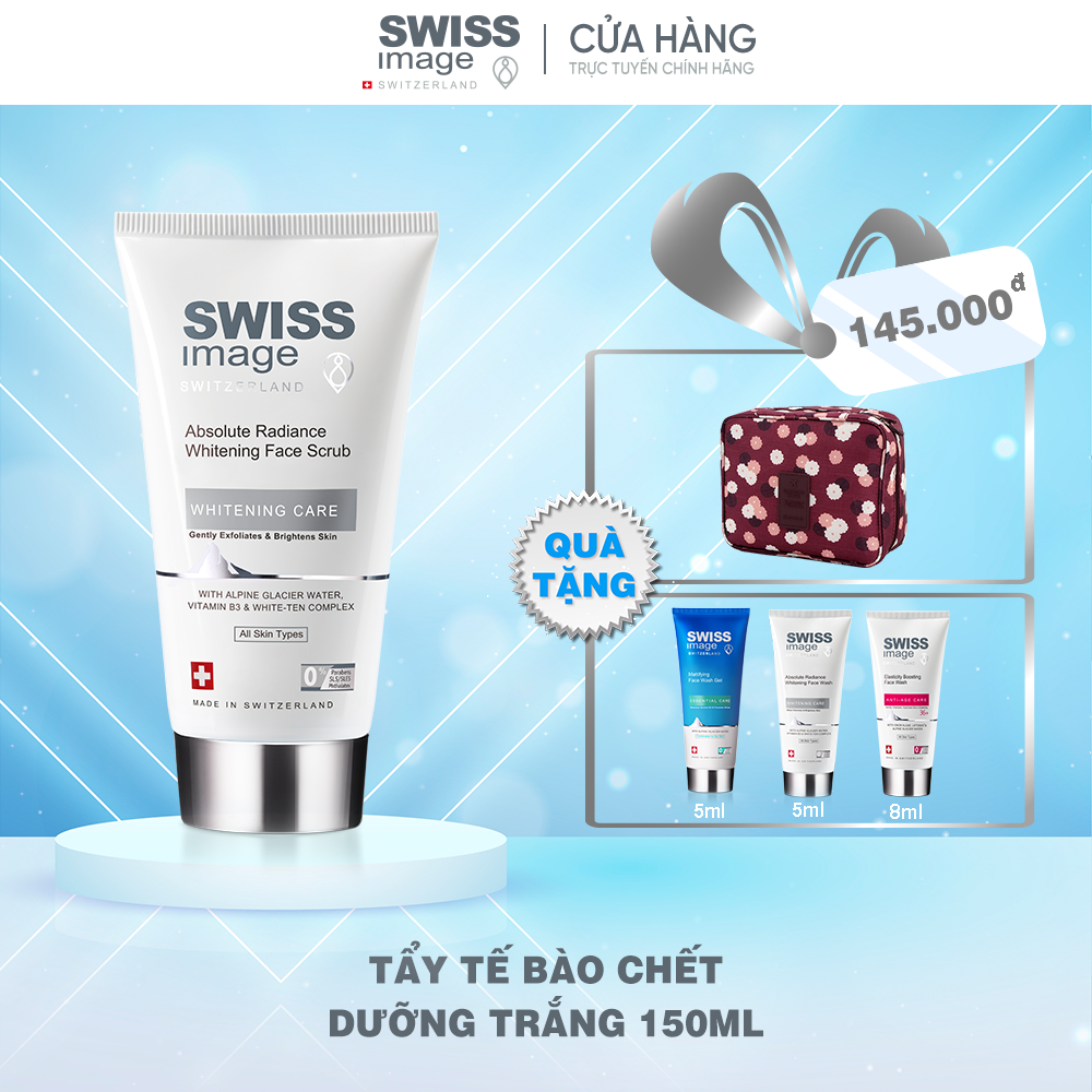 Tẩy tế bào chết dưỡng trắng cho mọi loại da Swiss Image Absolute Radiance Whitening Face Scrub 150ml