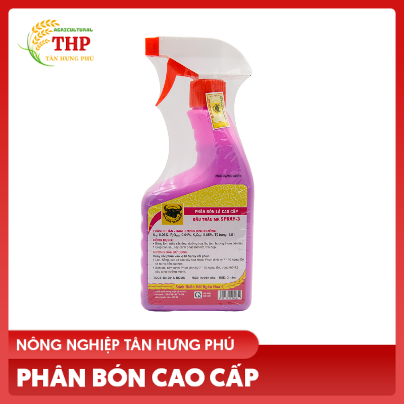 Phân Bón Lá Cao Cấp NPK Đầu Trâu MK SPRAY-3 | Phân Bón Chuyên Hoa - Cây Kiểng | Phân Bón