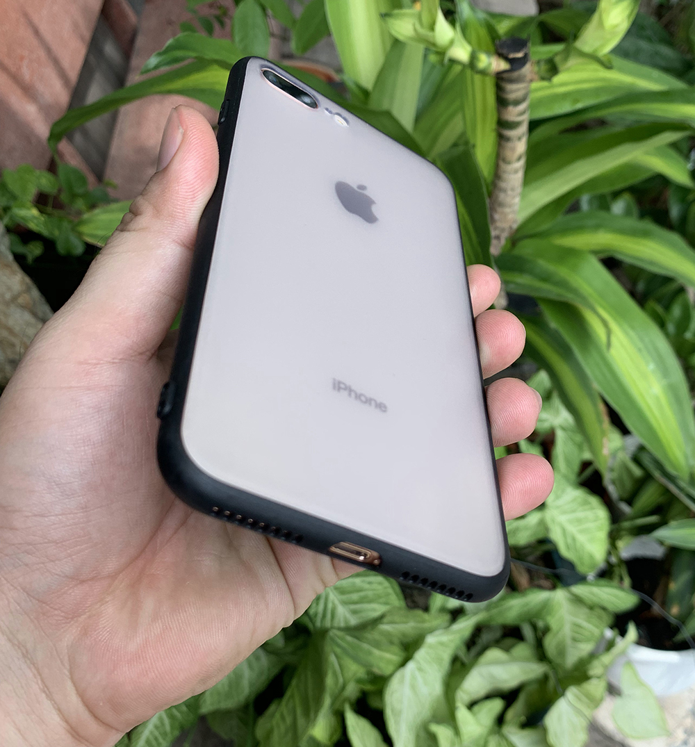 Ốp lưng viền dẻo đen sần cao cấp giành cho iPhone 7 Plus vs iPhone 8 Plus