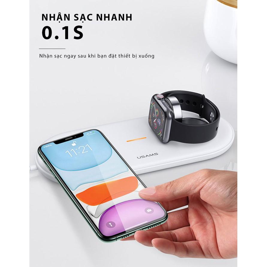 ĐẾ SẠC NHANH 2IN1 CHO IPHONE VÀ APPLE WATCH - USAMS