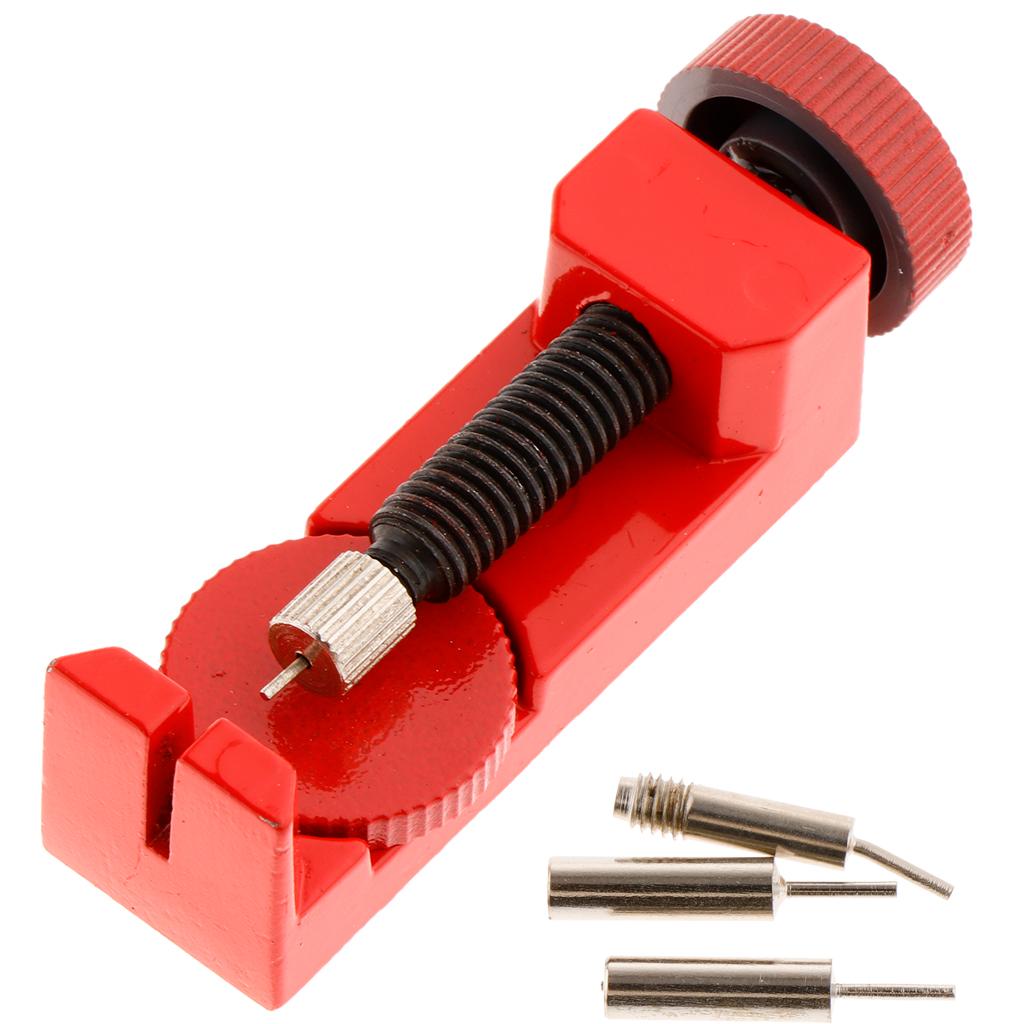 Watch Band Strap Link Remover Replacement Pins Watch Repair Tool Red Tone B8