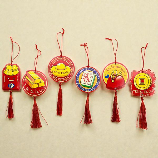 Vỉ 6 Dây Treo Trang Trí Tết 24 cm - H15-1 - Mẫu 5