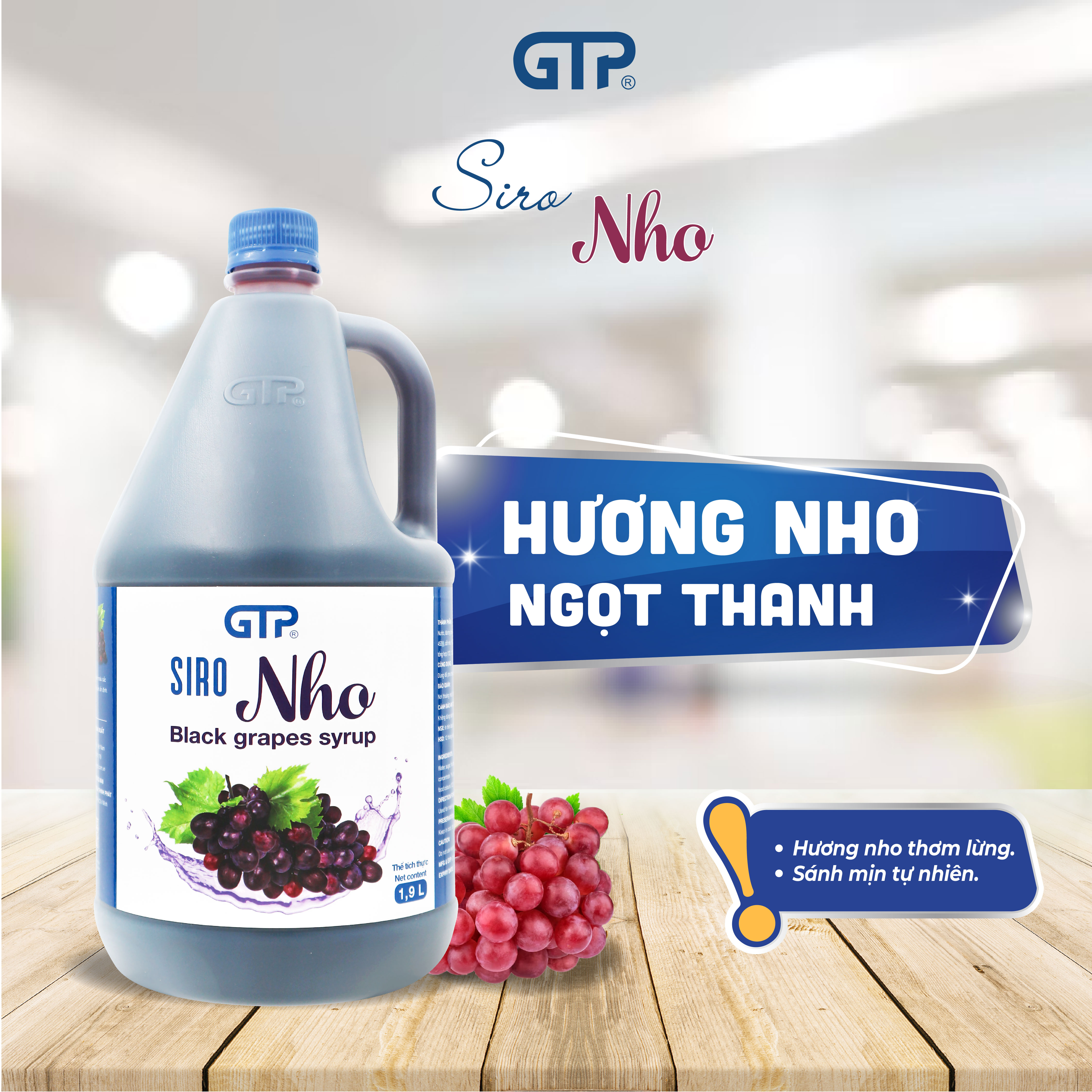 Siro Nho GTP - Chuyên dùng pha chế: Trà sữa, Trà trái cây, Cocktail, Mocktail....