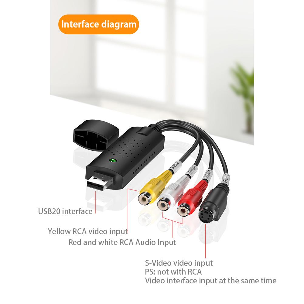 Single-channel Usb 2.0 Video Card Audio Capture Card Adapter Ezcap Surveillance Camera Video Storage Converter