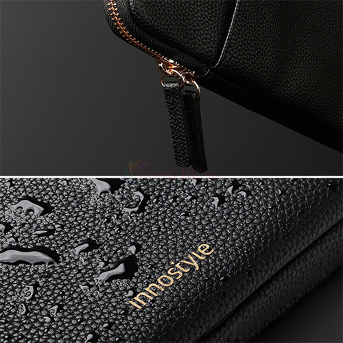 Túi chống sốc Innostyle Lux Leather Laptop PLS-10BLK - Hàng chính hãng