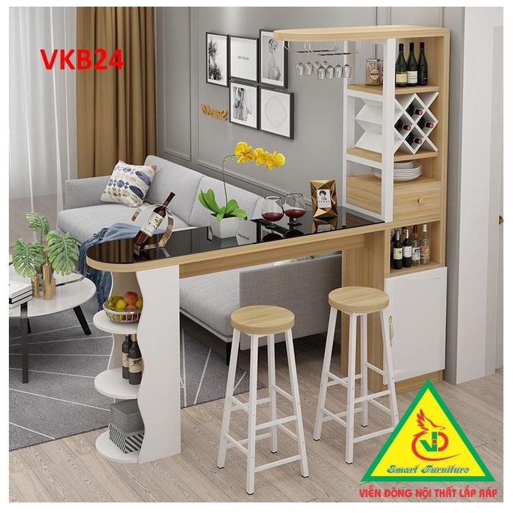 Quầy bar mini kết hợp tủ rượu VKB024 - Nội thất lắp ráp Viendong Adv
