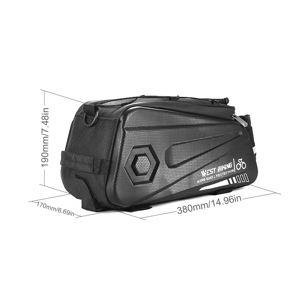Túi xe đạp công suất lớn WEST BIKING 8.6L không thấm nước treo yên sau xe