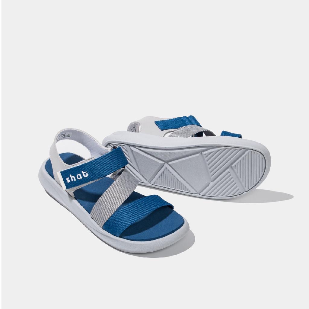 Giày Sandals Unisex Thời Trang Shat S2M Đế Xám Quai Xám Xanh S2M2323