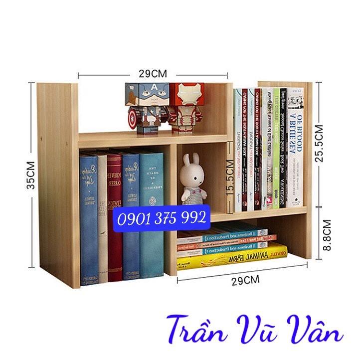 Kệ sách gỗ để bàn - Tủ,kệ sách mini - Giao màu sắc ngẫu nhiên