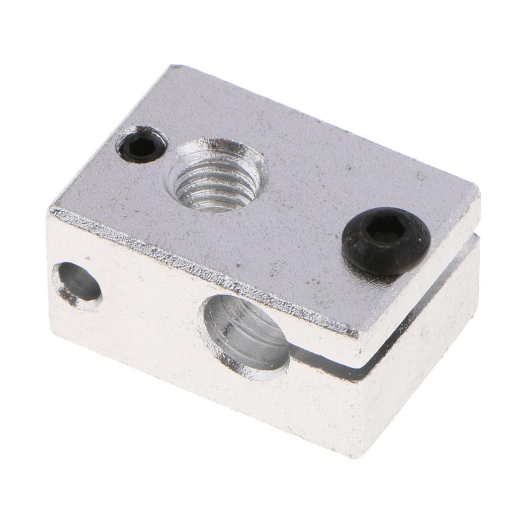 V6 Aluminum Heater Block M6 Nozzle for MK7 MK8 3D Printer Extruder Hot End Heating Block